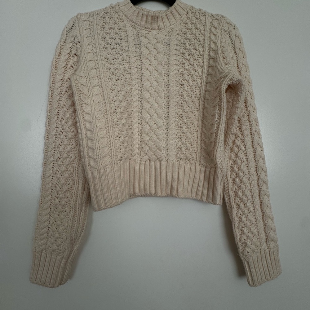 Pistola Beige Cable Knit Sweater